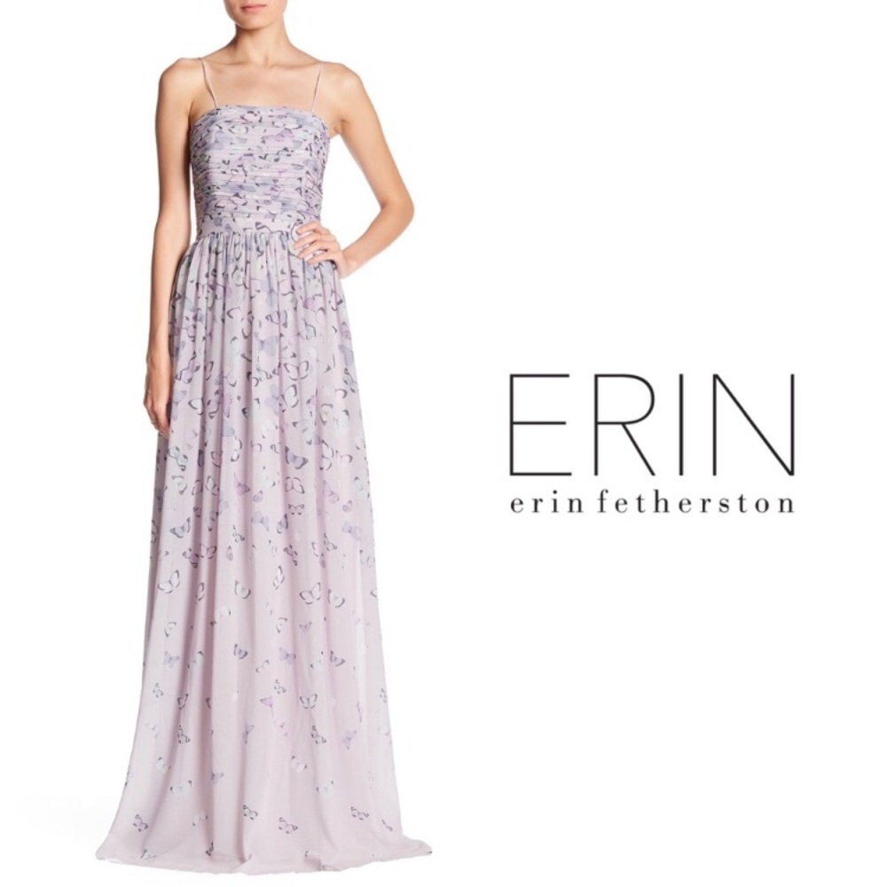 NWT Erin Featherston Lilac‎ Pleated Bodice Gown - Picture 2 of 8